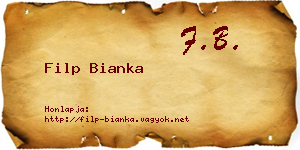 Filp Bianka névjegykártya